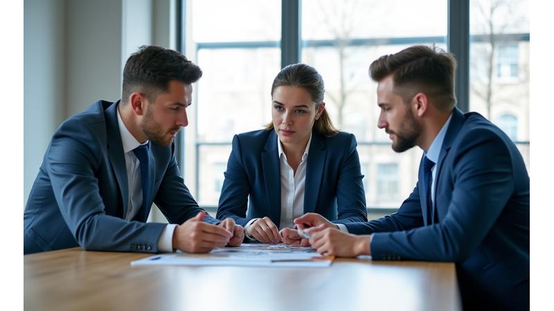 Diverse professionals collaborating around a conference table, symbolizing teamwork