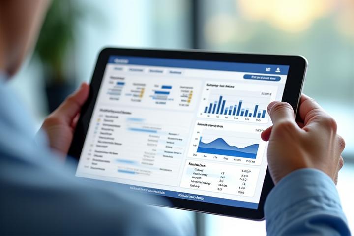 Diversified investment portfolio shown on a tablet with financial charts