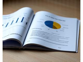 Stack of professional financial reports with charts and graphs